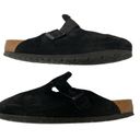 Birkenstock  Boston Black 41 Suede Slip On Clog unisex M 8/8.5- W 10/10.5 Photo 2