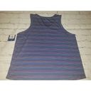 Arizona Nwt  Jean Co Jrs Indigo Stripe Tank Top Size Large Photo 2