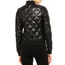 Alo Yoga Alo Idol Bomber Goose Down Jacket Black Quilted Warm Shiny Edgy Moto Puffer Coat Photo 2