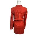 L'Academie   The Adelyn Mini Dress in Cherry Red Front Button Women’s Size XXS Photo 4