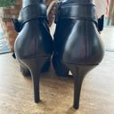 Ralph Lauren “Lorelei” Black Leather Stiletto With 2 Buckles Side  Size 7.5 B NW Photo 4