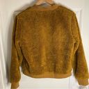 J.Crew  Mercantile Teddy Bear Bomber Jacket Gold Size Small, full zip, retro Photo 5