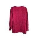 Anne Carson Vintage Anne Larson (or Carson?) Burgundy Silk Blouse Women 2X Photo 3