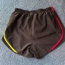 Nike Dri-Fit Women’s Black Rainbow Striped Athletic Running Shorts Photo 4