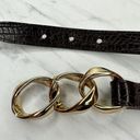 Talbots  Brown Genuine Leather and Chain Link Post Belt Size Medium M Womens Photo 6