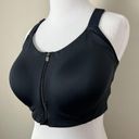 All In Motion  Sports Bra Womens 38DD Black Zip Up Front Wide Strap‎ Active Photo 1