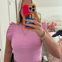 ZARA pink  ruffle top Photo 0