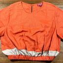 STAUD Orange Size XS 100% Linen Crop Top Elastic Hem Keyhole Button Photo 0