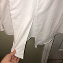 Athleta  Women’s White Long Sleeve Ribbed Open Slit Back Long Sleeve Shirt Photo 6