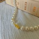 American Vintage Vintage “Clementine” White Knotted Pearl Necklace 19” Gold Marquis Fishhook Classic Photo 7