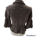 Krass&co HEKLA &  Made in Italy Womens Gray Wool Blend Cardigan wrap Sweater Si… Photo 7