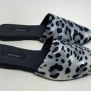 Natori  Adore Satin Leopard Print Mules Black Gray Size US 7 Photo 4