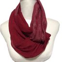 infinity CHIC  Scarf Red Silver Sparkle Contrasting Fabric Viscose Photo 4