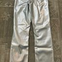 Abercrombie Silver Leather Pants Size 24 Photo 2