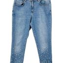 Pilcro and the Letterpress  Size 14 Hyphen Pearl Womens Jeans Beaded Fray Crop Photo 0