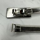 The Bar Vintage Buckle Silver Tone Coil Stretch Cinch Belt Size Small S Womens Photo 7