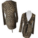 None Womens Junior's XL Cheetah Print Reversible Mini Dress Tie Up Animal Printed Photo 1