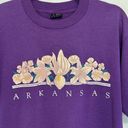 American Vintage Vintage Single Stitch Arkansas Apple Blossom Purple Floral T-Shirt - Size L Photo 2