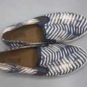 Olukai  Shoes Womens 7 Pehuea Pai Slip On Sneakers Blue White Canvas Stripe Low Photo 6