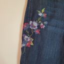 J.Jill  Luna Slim Ankle Floral Embroidered Jeans Photo 2