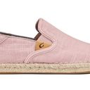 Olukai Pink Rose Sea Salt Canvas Women's Kuala Pa'a Kapa Slip On Espadrille Photo 1