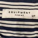 Equipment  femme blue and white striped button up shirt dress in size small Photo 6