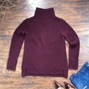 Vince  • Directional Rib Turtleneck Sweater burgundy maroon Wysteria cashmere Photo 1