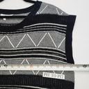 BCBGMAXAZRIA BCBGeneration Womens Size X-Small/Small Black & White Open Knit Blouse Boho Boxy Photo 13