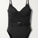 Good American  Showoff One Piece Belted Underwire Black Swimsuit Adjustable Strap Photo 3