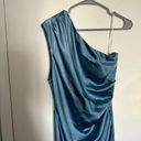 Elliatt Cocktail Dress Blue One Shoulder Ruched NWT Photo 5