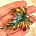 Monet  vintage leaf brooch Photo 1