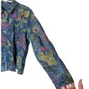 Coldwater Creek  Colorful Floral Embroidered Jean Jacket Photo 1