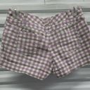 New York & Co. Shorts Womens Size 10 Pink Brown Check Mid Rise Casual Photo 1