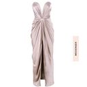 House Of CB 'Sigourney' Mink Satin Draped Front Maxi Dress Photo 1