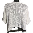 Notations  White Knit Open Short Sleeve Cardigan Size 1x Photo 2