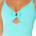 Trina Turk  Cacais Wave Maillot One Piece Bathing Suit Swimsuit Teal Blue 12 Photo 2