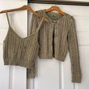 American Eagle  Green Tank and Cardigan Set XS/S Photo 0