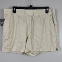 Krass&co  Ellen Tracy Womens Size XL Sandstone Linen Drawstring Shorts Pockets Photo 0