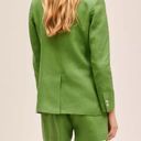 Mango Linen Blazer Lapel collar Green size XXL Photo 1