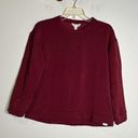 Orvis 🌺  burgundy fleece pullover sweatshirt Photo 0