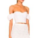 STAUD Revolve* Bouvier Crop Top in White, Size S New w/Tag Retail $245 SOLD OUT! Photo 2