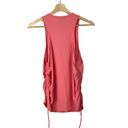 AQUA  Sport Coral Pink Scoop Neck Ruched Side Athletic Tank Top S Photo 1
