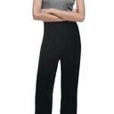 ZARA  Black Velvet Flare Trouser Pants size Small NWT Photo 0