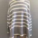 Loft  Oversized Slouchy Striped Turtleneck Cotton Knit Sweater Size Small NWT Photo 0