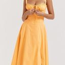 House Of CB  Carmen Midi Dress in Tangerine XS Photo 0