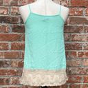 Romeo + Juliet Couture  blue and tan lace trimmed blouse / XS / Good condition* Photo 5