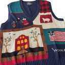 Woolrich  School Flag V-Neck Sweater Vest Medium Photo 1