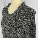 Lane Bryant Marled Black Silver Metallic Knit Fringe Cardigan Sweater Plus 18 Photo 2