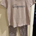 Marilyn Monroe  Size Large Lavender Leopard Print 2 Piece Pajamas Photo 0