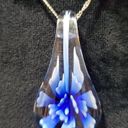 Bermuda Womens  Blue Crystal Water Drop Jewelry Necklace Photo 4